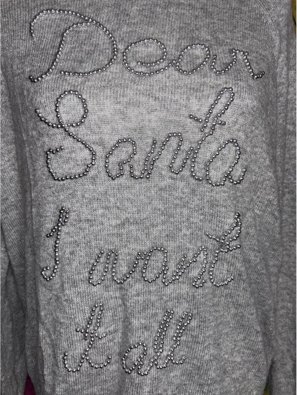 H&M Fine-Knit Grey Christmas Holiday Jumper - Picture 7 of 8